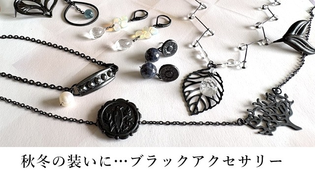 秋冬の装いに…ブラックアクセサリー
