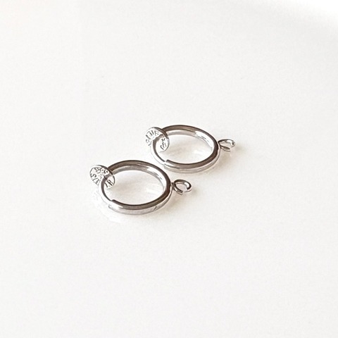 シルバー925パーツ フープイヤリング 10mm 