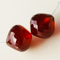 天然石 ガーネット オニオンカット縦穴7-8x7-8x7-8mm 2個