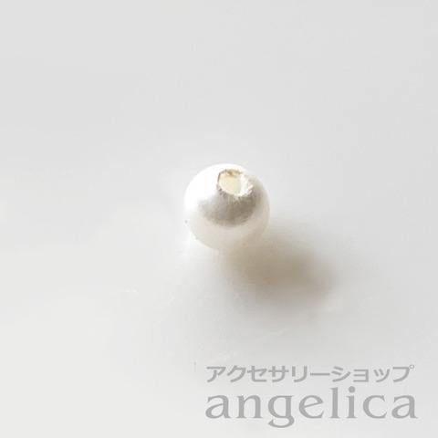 淡水パール ホワイト 4mm 片穴