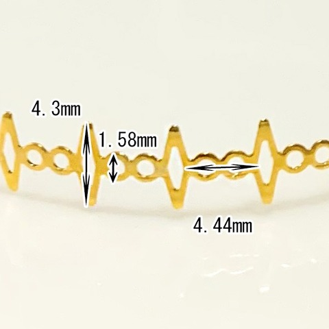 シルバー925ゴールドプレート ベゼルワイヤー 10cm
