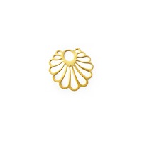 真鍮パーツ コネクター チャーム フラワー 花 マットゴールド