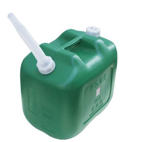 北陸土井工業　軽油缶　20L(グリーン)ワイド　ノズル付
