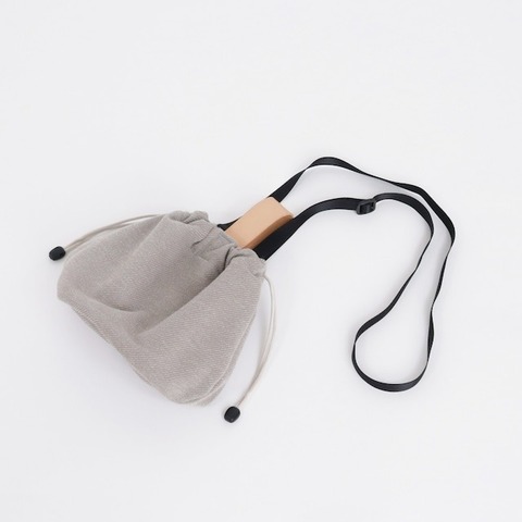 【CURLY＆Co.】TWEED DRAWSTRING BAG SMALL