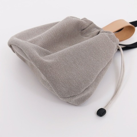 【CURLY＆Co.】TWEED DRAWSTRING BAG SMALL