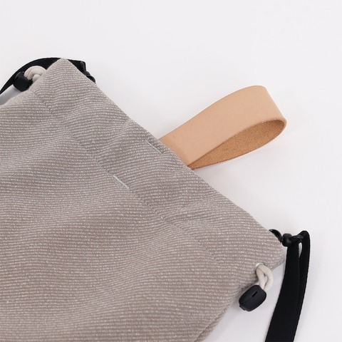 【CURLY＆Co.】TWEED DRAWSTRING BAG SMALL