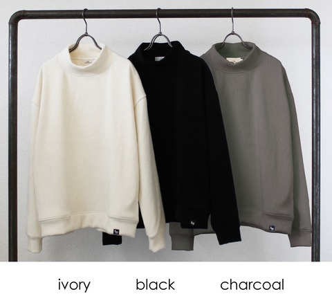 【LiSS】FAKE CORDUROY HIGH NECK SWEAT