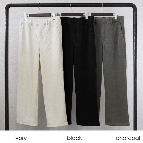 【LiSS】FAKE CORDUROY WIDE PANTS