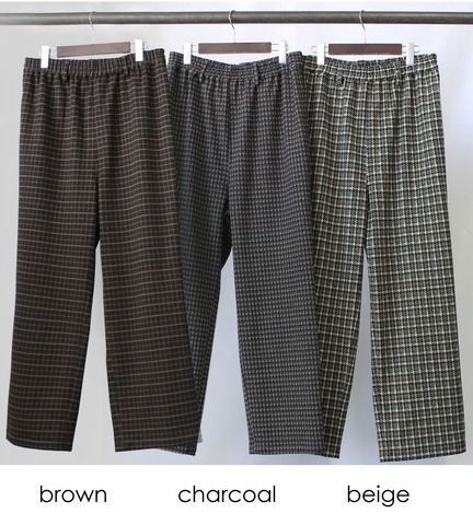 【LiSS】CHECK PATTERN EASY PANTS