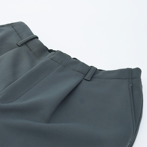 【CURLY＆Co.】PIQUE SCUBA 1-TUCK PANTS