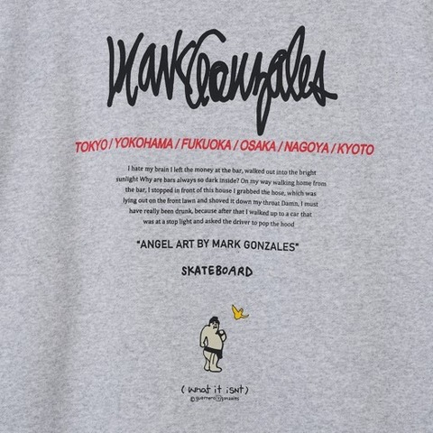 【SALE30％OFF★(What it isNt) ART BY MARK GONZALES】カタカナロゴ裏起毛BIGパーカー