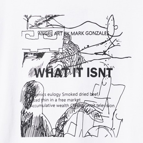 【SALE30％OFF★(What it isNt) ART BY MARK GONZALES】モノクロアートレイヤードT