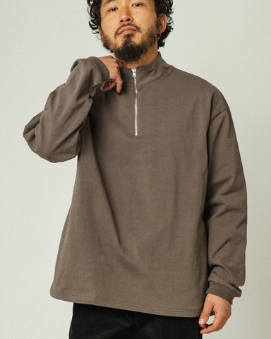 【SALE30％OFF★BIG MIKE】10OZ Half Zip L/S Tee