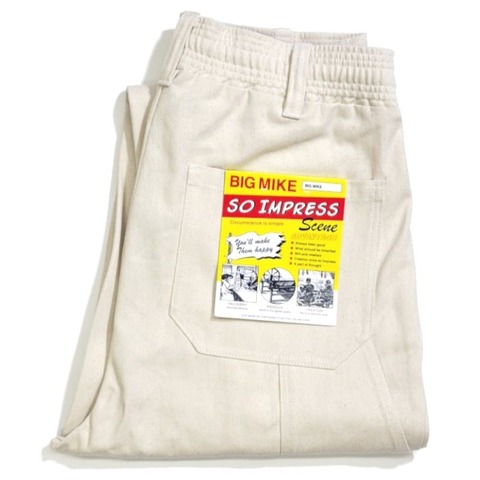 【BIG MIKE】Denim Painter Belt Easy Pants