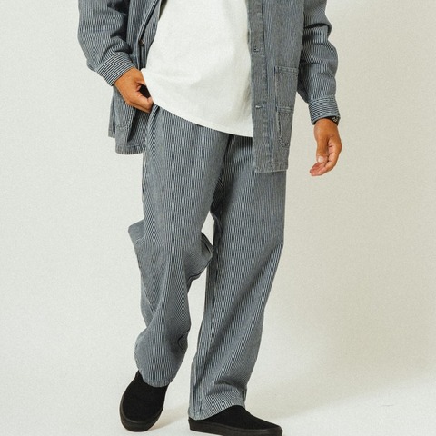 【BIG MIKE】Denim Painter Belt Easy Pants