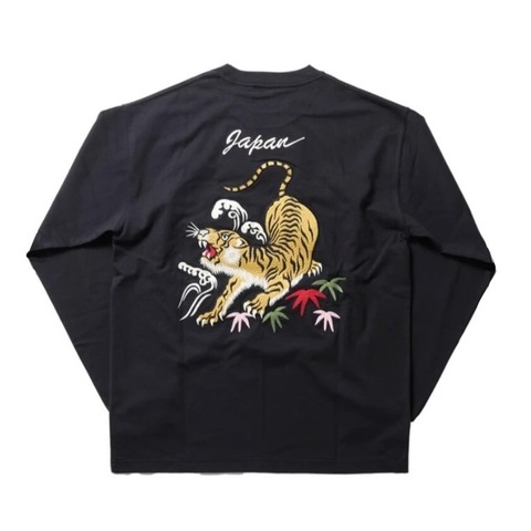 【HOUSTON】US COTTON EMB L/S TEE (TIGER)