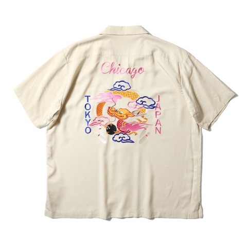 【HOUSTON】BOWLING S/S SHIRT (DRAGON)