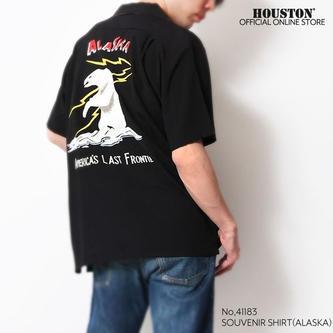 【HOUSTON】SOUVENIR S/S SHIRT (ALASKA)