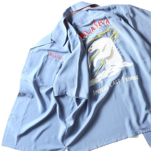 【HOUSTON】SOUVENIR S/S SHIRT (ALASKA)