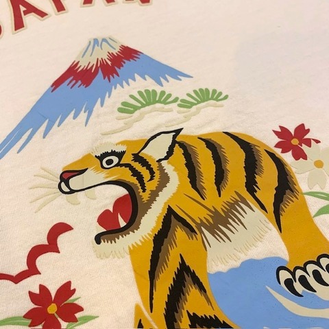【HOUSTON】PIGMENT FOAM PT SOUVENIR TEE(TIGER)