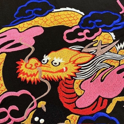 【HOUSTON】BOWLING S/S SHIRT (DRAGON)