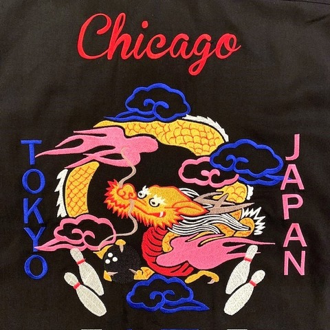【HOUSTON】BOWLING S/S SHIRT (DRAGON)