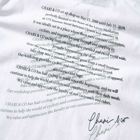 【CHARI＆CO】ABOUT THE SHOP TEE