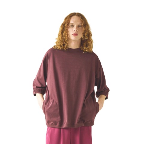 【Kelen】SIDE POCKET SWEAT TEE / GRAS-2