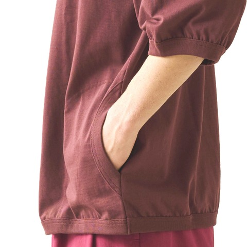 【Kelen】SIDE POCKET SWEAT TEE / GRAS-2