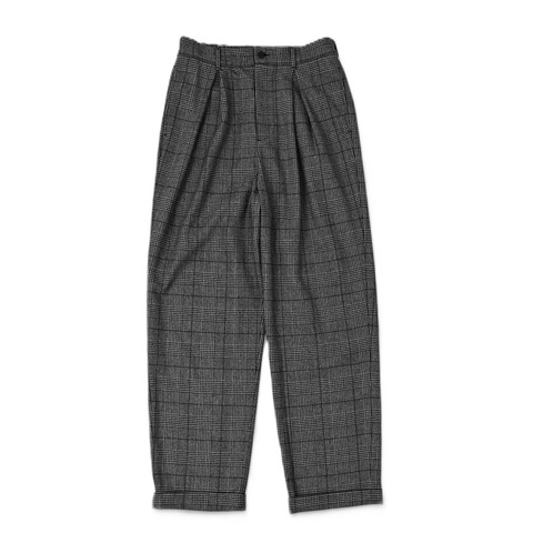 【Kelen】TRAD CHECK TUCK TROUSERS / DUCCIO