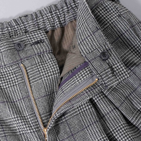 【Kelen】TRAD CHECK TUCK TROUSERS / DUCCIO
