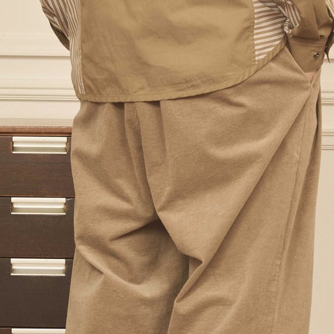 【Kelen】2TUCK COCOON CORD TROUSER / SEURAT
