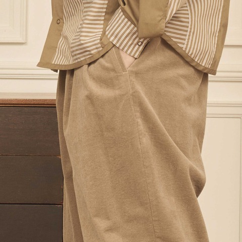 【Kelen】2TUCK COCOON CORD TROUSER / SEURAT