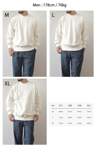 【FREE RAGE】”CRAFTSMAN VIBES ONLY” クラシッククルースウェット