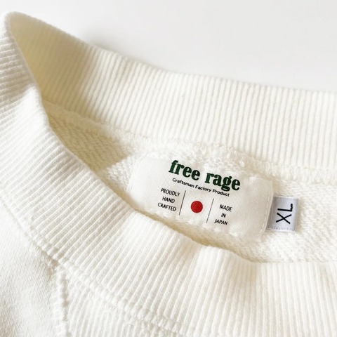 【FREE RAGE】”CRAFTSMAN VIBES ONLY” クラシッククルースウェット
