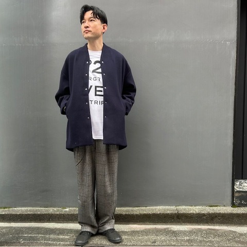 【Kelen】NO COLLAR EGG  JACKET / RIOT