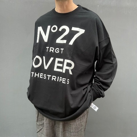 【OVER THE STRIPES×NO TARGET】NO27 WIDE L/S TEE