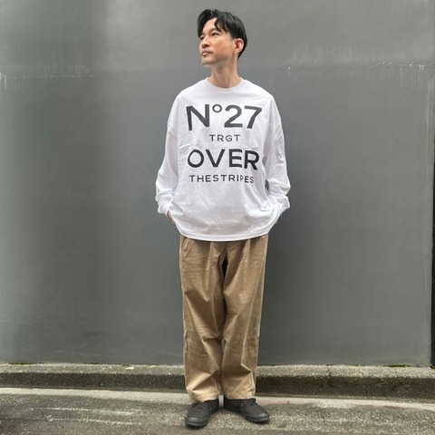 【OVER THE STRIPES×NO TARGET】NO27 WIDE L/S TEE