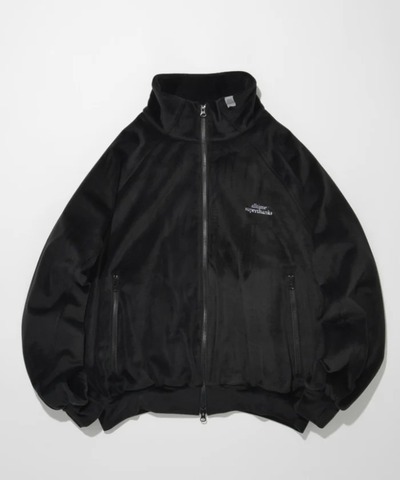 【SUPERTHANKS】Velour Panel Stand-collar Blouson