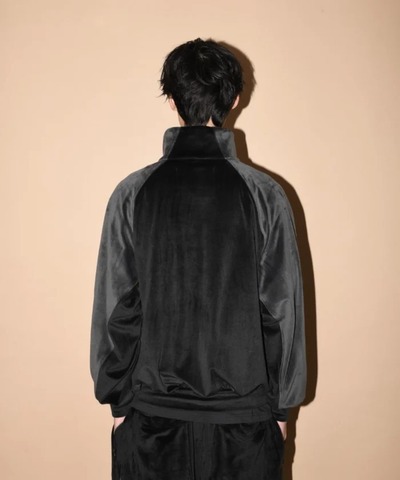 【SUPERTHANKS】Velour Panel Stand-collar Blouson