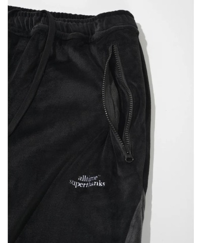 【SUPERTHANKS】Velour Panel Wide Pants