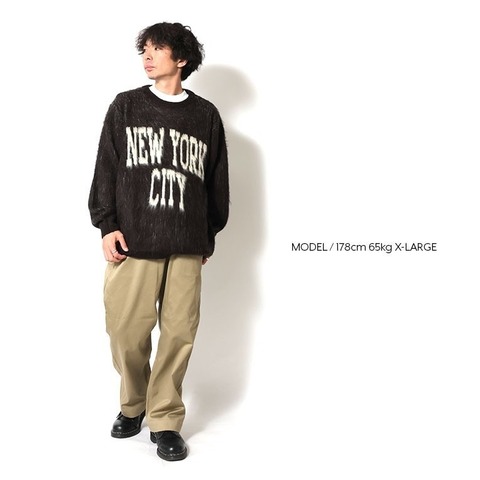 【UNIVERD72】MOHAIR TOUCH COLLEGE SWEATER(NY)