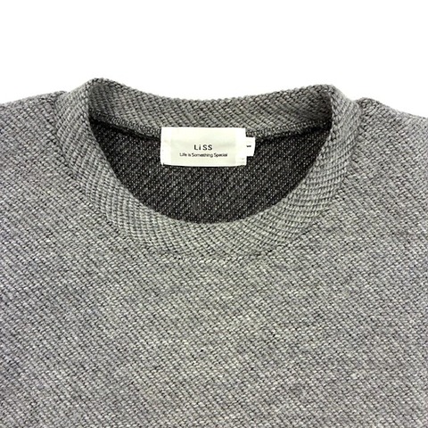 【LiSS】WOOL INLAY CREW NECK SWEAT