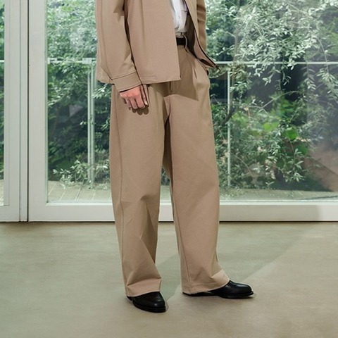 【CURLY＆Co.】KNIT CHINO-CLOTH PANTS(WIDE)