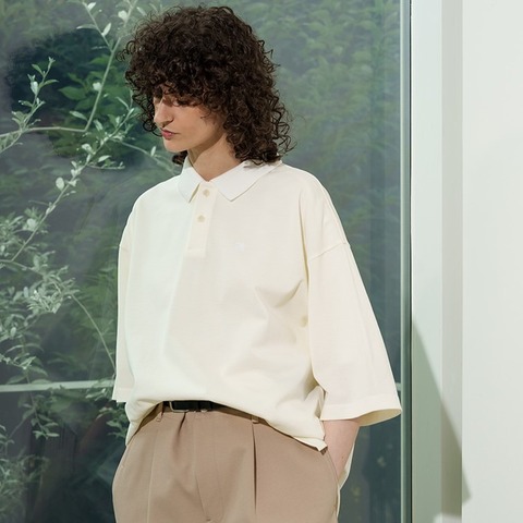 【CURLY＆Co.】GIZA COTTON PIQUE POLO SHIRT