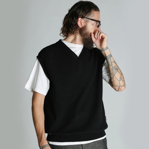 【SCHOTT】BLACK SHEEP KNIT VEST