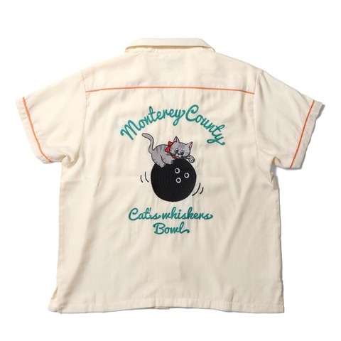 【HOUSTON woman】BOWLING SHIRT(CAT)