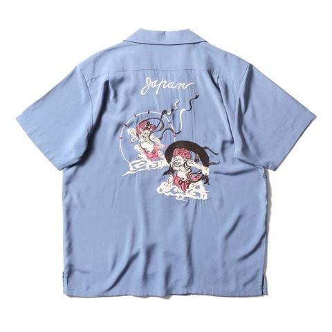 【HOUSTON】SOUVENIR SHIRT (FUJIN ＆ RAIJIN)