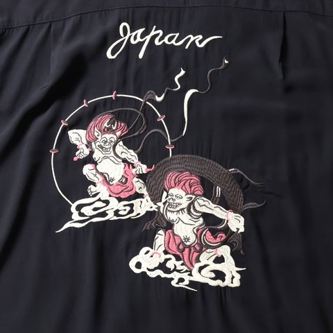 【HOUSTON】SOUVENIR SHIRT (FUJIN ＆ RAIJIN)