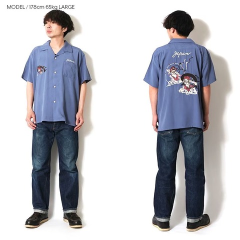 【HOUSTON】SOUVENIR SHIRT (FUJIN ＆ RAIJIN)